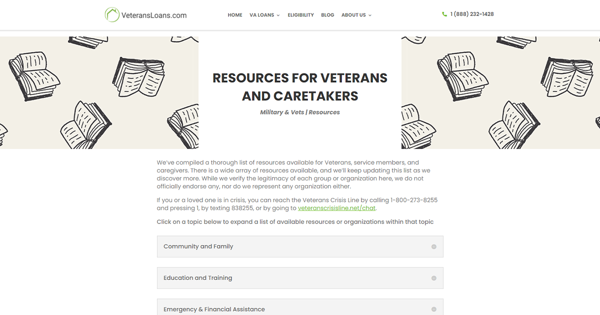 Resources for Veterans and Caretakers Blog